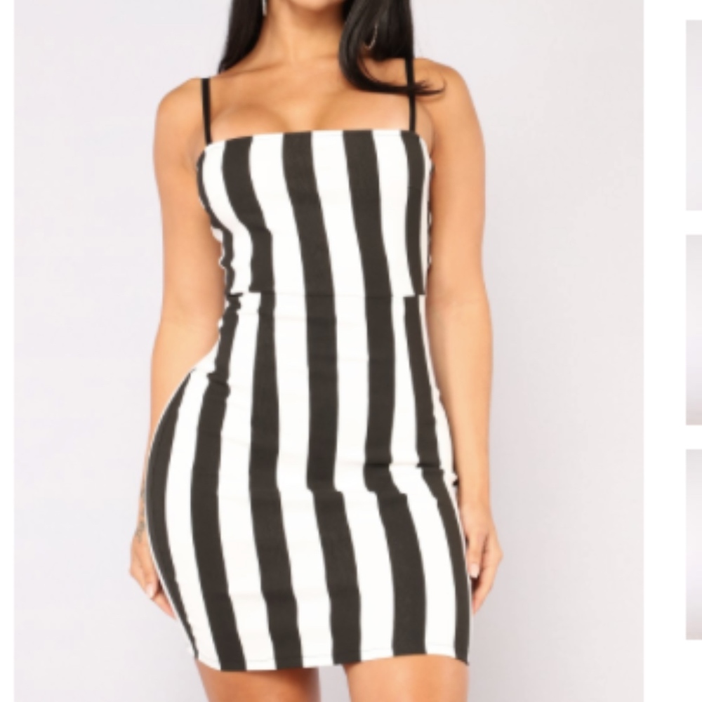Black/White Striped Dress